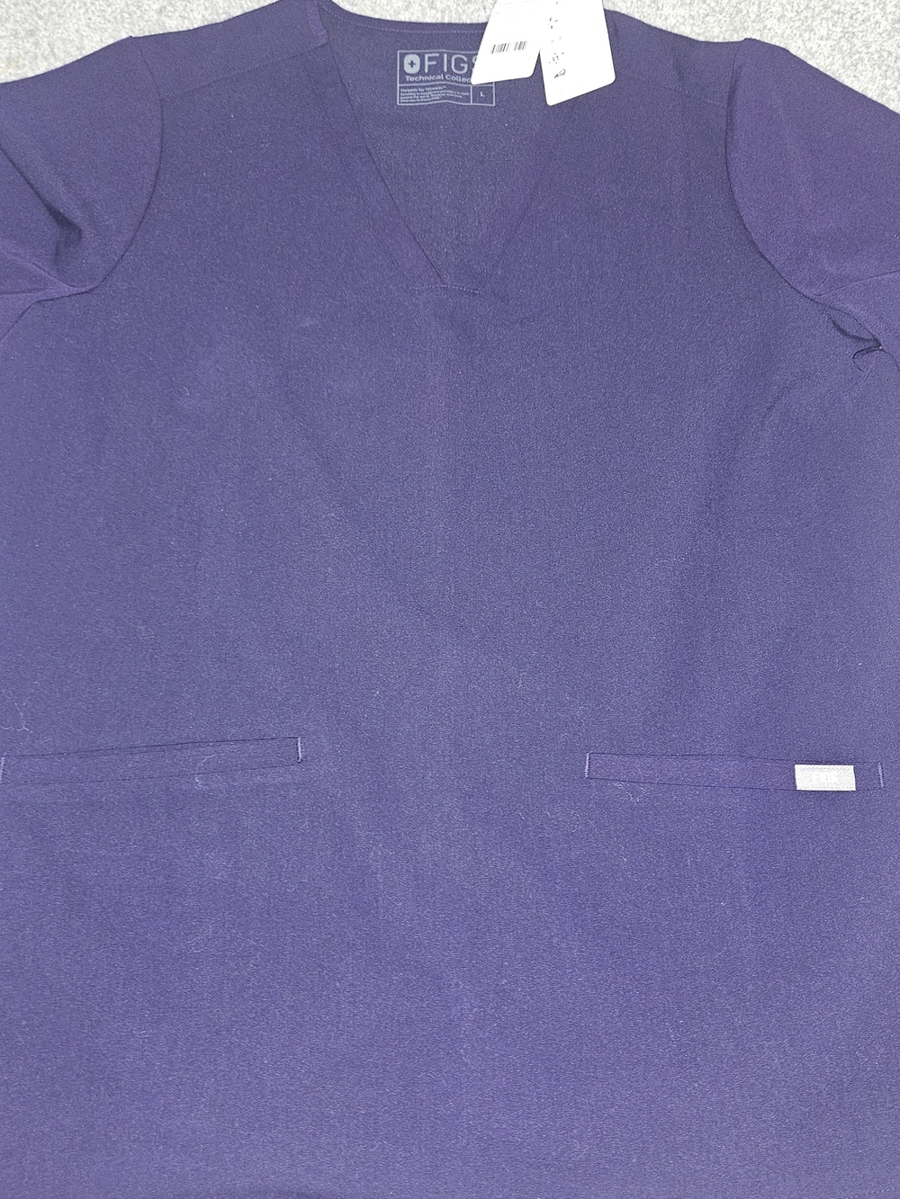 FIGS Kids V-Neck Top in Purple